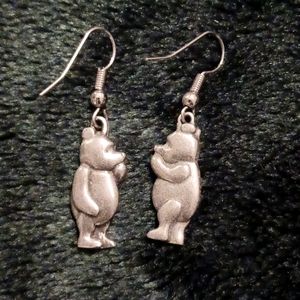Silver Pooh Earrings